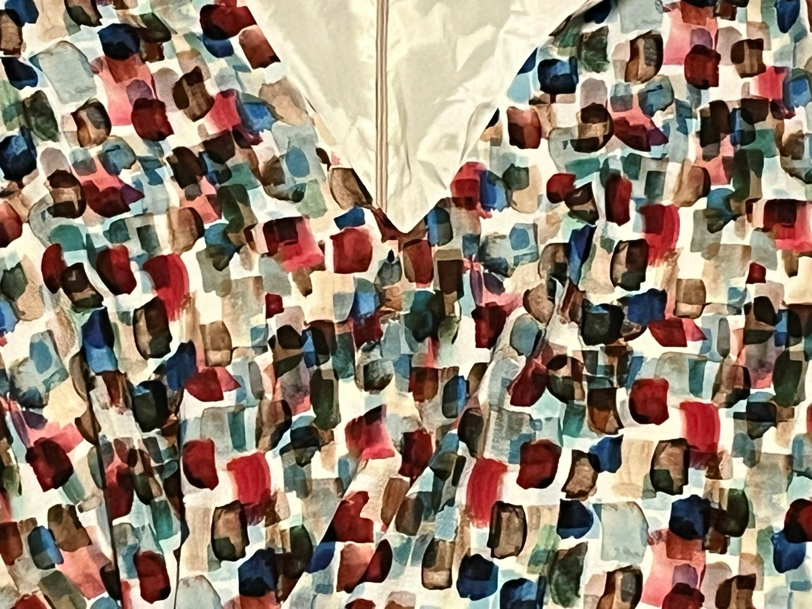 Vestido crepe estampado multicolor  – photo 13